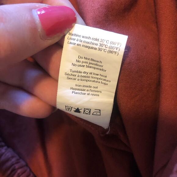 Evereve Sundry Sunday Skirt Bungee Drawstring Terracotta Rust Orange Size Medium - Picture 12 of 12